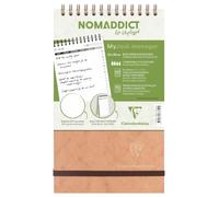 Clairefontaine 78619C Collection Age Bag Un Bloc à Spirale My.task.manager Tabac avec Chevalet Intégré - A5 14,8x21cm - 250 Pages Détachables DOT Papier Blanc 90g - Couverture Carte Lustrée Grain Cuir