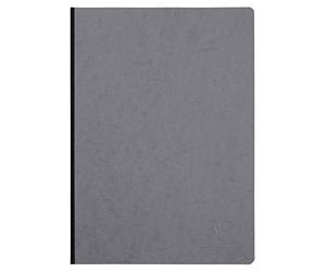 Clairefontaine 791405C Collection Age Bag Un cuaderno cosido con respaldo de tela gris - A4 21 x 29,7 cm - 192 páginas sólidas blancas - Papel 90 g - Cubierta para tarjeta con diseño de grano de piel