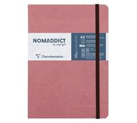 Clairefontaine 793426C - Age Bag My.Essential carnet cousu dos carré 14,8x21cm 192p 5x5 rose antique papier ivoire 90g