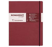 Clairefontaine 794462C Age Bag Collection Un Cuaderno Elástico Cosido My.Essential Red - B5 19x25 cm - 192 Páginas Rayadas Numeradas - Papel Marfil De 90 g