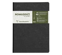 Libreta age-bag tapa cartulina lomo cosido liso 96 hojas color negro 148x210 mm