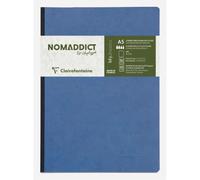 Libreta cosida clairefontaine 14,8x21 cm 96 hojas age-bag liso azul - 795404C