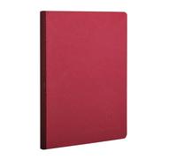 Clairefontaine 795462C A5 - Cuaderno de lino con rayas, 96 hojas, color rojo