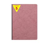 Clairefontaine 795466Cpack - Age Bag carnet broché 14,8x21cm 192p ligné rose antique - PAQ DE 5