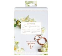 Clairefontaine 81001C - Juego de correspondencia con tema de boda, boda, boda, boda, con 8 tarjetas dobles, 11 x 15,5 cm, 185 g/m² + 8 sobres Pollen C6 (11,4 x 16,2 cm), 120 g m/², color blanco