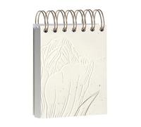 Clairefontaine 813070C - Un pequeño bloc de notas en espiral con diseño de tulipán/naturaleza/floral - Tamaño: 9 x 11 cm - 160 hojas lisas de 90 g - Colección de papel de tulipán - 160 hojas de bloc