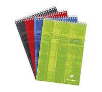 Clairefontaine 8152C - 1 Unidad, Un bloc pupitre à spirale en-tête 160 pages détachables 21x29,7 cm 90g petits carreaux, couverture carte pelliculée couleur aléatoire