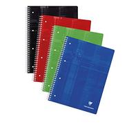Clairefontaine 8279C Un Cahier à Spirale Perforé - A4+ 22,5x29,7 cm - 160 Pages Détachables Petits Carreaux Cadrées avec Marge - Papier Blanc 90 g - Couverture Carte Pelliculée Couleur Aléatoire