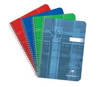Clairefontaine 8546C - Cuaderno en espiral (DIN A4, 14,8 x 21 cm, rayas, 90 hojas), varios colores