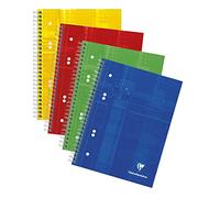 Clairefontaine 8570C - Cuaderno con espiral (16 x 21 cm, 160 páginas desmontables y perforadas, 6 agujeros, liso, color aleatorio