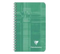 Clairefontaine 8580C Cahier à spirales 7,5x12cm Uni 90g 50 feuilles Assortis Lot de 10