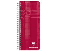 Clairefontaine 8672C - Libretas de encuadernación, 8,5 x 20 cm, cuadradas, 90 g, 90 hojas, varios colores, paquete de 5