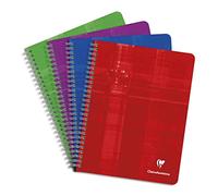 Clairefontaine - 8811 Metric, cuaderno de espiral doble 17 x 22 cm, 224 páginas 90 g, Color Surtido