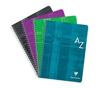 Clairefontaine 8998C - Cuadernos indexados (17 x 22 cm, 90 g, 90 hojas), colores surtidos (Paquete de 6)