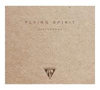 Clairefontaine 930024C Libreta cosida Flying Spirit - 50 Hojas Papel Esquisse Marfil 15,5x15,5 cm 90g - Cubierta en Kraft Marrón - Ilustración impresa al dos aleatorio