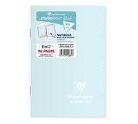 Clairefontaine 941681C Un Carnet Agrafé Koverbook Blush - 11x17 cm - 96 Pages Petits Carreaux - Papier Blanc 90 g - Couverture Polypro Opaque Couleur Aléatoire