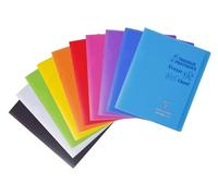Clairefontaine 950420C - Cuaderno de trabajo práctico con grapado Koverbook - 17 x 22 cm - 64 páginas grandes baldosas 90 g y sólidas blancas 125 g - Cubierta Polypro - Color aleatorio