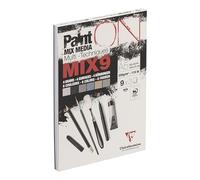 Clairefontaine 960074C - Bloc Pegado PaintON MIX9 Multi-técnicas - 27 Hojas de Papel de Dibujo Multi-técnicas - Surtido de 9 Papeles x3 Hojas - A5 14,8x21 cm 250g