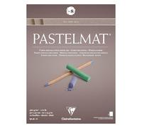 Clairefontaine 96015C Bloc Pegado Pastelmat n°8-12 Hojas Cartulina Especial para Pasteles Secos - 30x40 cm 360g - Marrón - Separadores en Papel Cristal