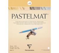Clairefontaine Bloc pegado sobre papel Pastelmat 96017C 12 hojas 24x30 cm 360 g colores surtidos