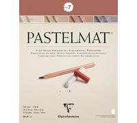 Clairefontaine 96053C Bloque pegado Pastelmat nº 7, 12 hojas para Sobres especiales para pasteles secos, 24 x 30 cm, 360 g, 4 colores surtidos, Separadores de papel cristal