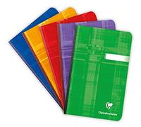Clairefontaine 9606 C - Cuaderno, lineado, 11 x 17 cm, 5 unidades, 96 hojas), varios colores