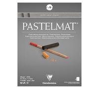 Clairefontaine 96213C Bloc Pegado Pastelmat n°9-12 Hojas Cartulina Especial para Pasteles Secos - 18x24 cm 360g - Gris Oscuro - Separadores en Papel Cristal