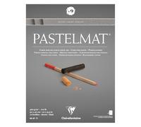 Clairefontaine 96215C Bloc Pegado Pastelmat n°9-12 Hojas Cartulina Especial para Pasteles Secos - 30x40 cm 360g - Gris Oscuro - Separadores en Papel Cristal