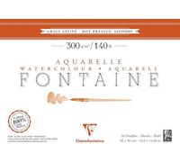 Clairefontaine 96345 C bloque fuente satinado 20 hojas encollées 4 lados (26 x 36 cm) 300 G