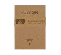 Clairefontaine 975176C - Bloque encolado con cabecera de papel de dibujo Paint'On 50 hojas 10,5 x 14,8 cm, 250 g, colores surtidos y manta kraft
