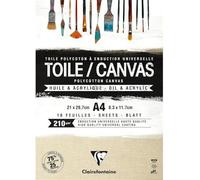 Clairefontaine 975210C - Un bloque de tela de grano de arena natural (polialgodón, 210 g, 10 hojas, 21 x 29, 7 cm)