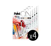Clairefontaine 975409C - Bloque de pegamento multitécnico - 24 hojas de papel de dibujo multitécnico - Surtido de 6 colores x4 hojas - A5 14,8 x 21 cm, 250 g - Paquete de 4 bloques