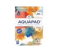 Clairefontaine Bloc encolado Goldline Aquapad 50 hojas papel acuarela blanco A6 10,5×14,8 cm 300 g