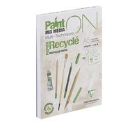 Clairefontaine 975740C - Bloc PaintON Recy 5 30 Feuilles Blanc 250g