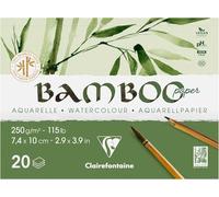 Clairefontaine 975910C - Bloc collé 20F Bambou 250g 7,4x10cm A7 P