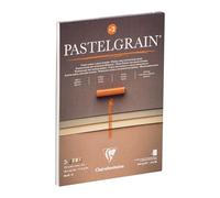 Clairefontaine 976060C Bloc Pegado PastelGrain n°2-12 Hojas Cartulina Especial para Pasteles Secos - 18x24 cm 360g - Surtido tonos naturelles - Separadores en Papel Cristal