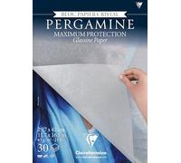 Clairefontaine 976101C Bloc encolado Pergamine A3 29,7x42 cm 45g - 30 Hojas Papel Cristal Flexible Ligeramente Transparente - Ideal para Proteger de los Dessins