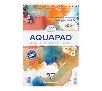 Clairefontaine Bloc espiral microperforado Aquapad 976103C A4 300 g 25 hojas Papel acuarela blanco