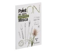 Clairefontaine Bloc pegado PaintON 976121C - Papel multi-técnicas A4 250 g, 15 hojas, grano rugoso