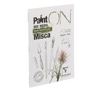 Clairefontaine 976122C Bloc Pegado PaintON Multi-técnicas - 15 Hojas Papel de Dibujo Multi-técnicas de Grano Ligeresmante Rugoso - Blanco - A3 29,7x42 cm 250g