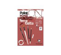 Clairefontaine 976152C Bloc encolado PaintON Multi-técnicas Terracotta A5 14,8x21 cm 250g - 20 Hojas Papel de Dibujo Multi-técnicas de Grano Ligeresmante Rugoso - Terracotta