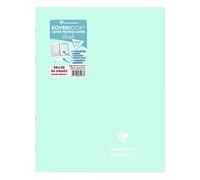 Clairefontaine 981473C - Koverbook BLUSH piqué PP bicolore opaque 24x32cm 96p séyès Menthe à l'eau/Rose poudré (Paquete de 6)
