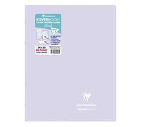 Clairefontaine 981475C - Koverbook BLUSH piqué PP bicolore opaque 24x32cm 96p séyès Lilas/Vert tilleul