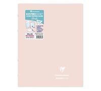 Clairefontaine 981478C - Koverbook BLUSH piqué PP bicolore opaque 24x32cm 96p séyès Rose poudré/Menthe à l'eau
