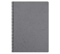 Clairefontaine Age Bag 781425 C - Cuaderno cuadriculado de espiral 100 páginas protectora tarjeta piel sintética 90 G A4 gris