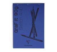 Clairefontaine - Bloc de bocetos pegados Graf It de 80 hojas (90 g) A4 21 x 29,7 cm