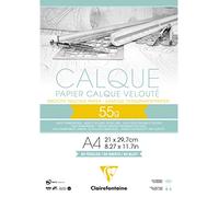 Clairefontaine bloc de papel de calco A4 50sh 55 g, Transparente