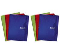 Clairefontaine Calligraphe ES 7493C - Un cahier piqué (gamme 7000 de Calligraphe) 96 pages 24x32 cm 70g grands carreaux, couverture carte offset, couleur aléatoire (Paquete de 2)