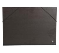 CLAIREFONTAINE Carpeta de Dibujo Kraft Negro Verjurado con Gomas A4+ (Set de 10)