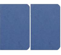 Clairefontaine - Cuaderno, gebund Age Bag, 48 hojas, color azul 14 x 9 x 0.60 (Paquete de 2)